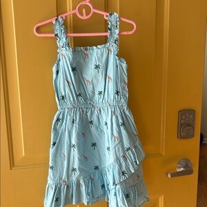 Janie and Jack Blue Sleeveless Dress with Giraffe Print 7